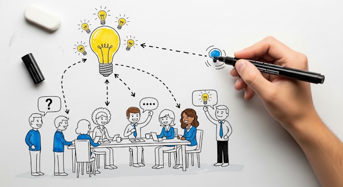create 2d whiteboard animation, elearning course, training and explainer videos