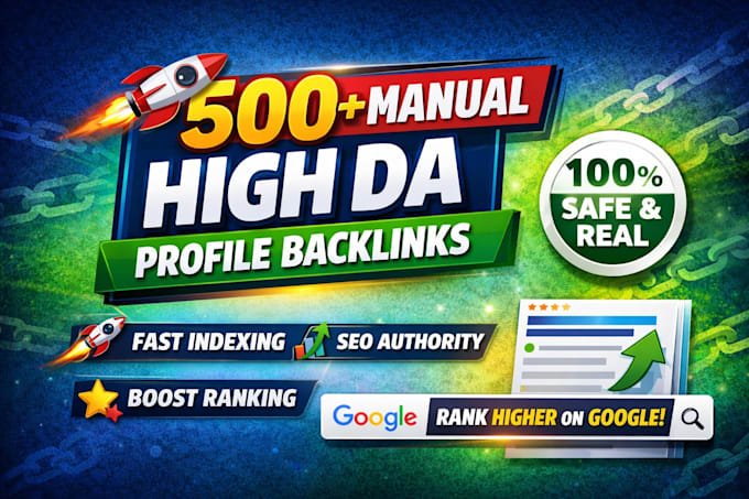 build build 500 manual high authority profile backlink