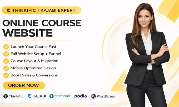 do thinkific podia kajabi website teachable course and be your thinkific expert