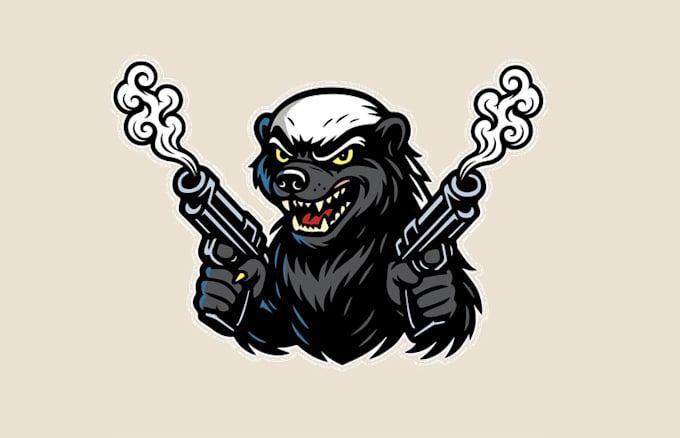 design honey badger logo