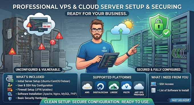 setup and configure your vps or cloud server
