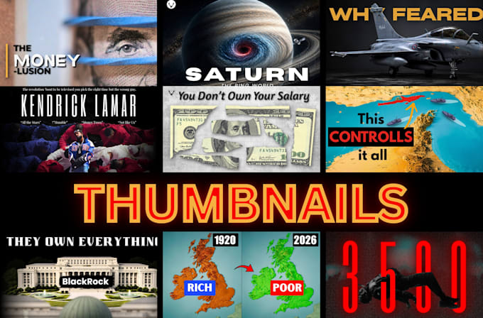 design premium custom youtube thumbnails