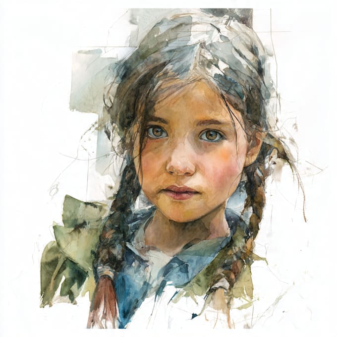 draw original watercolor traditional art