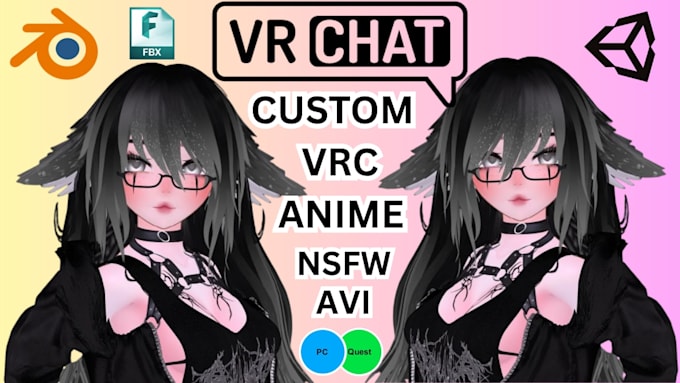 Vrchat avatar dienst maken 3d model vr personage furry avatar vrc ...