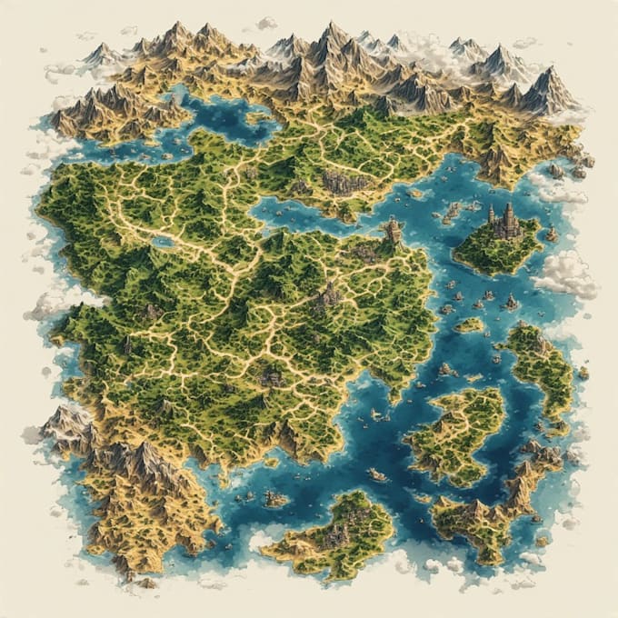 Create maps for your fantasy game, book and projects by Kadavaneha | Fiverr