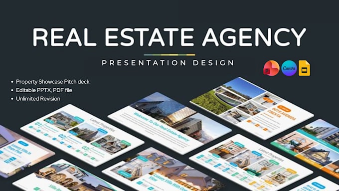 Design real estate investor pitch deck, luxury property presentation ...