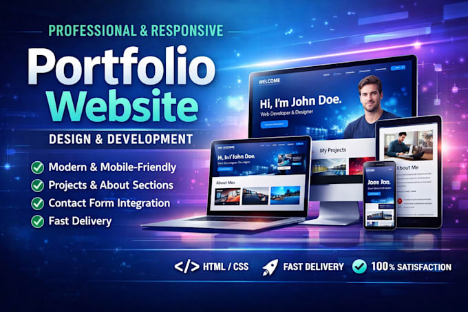 build a modern, responsive portfolio website for you