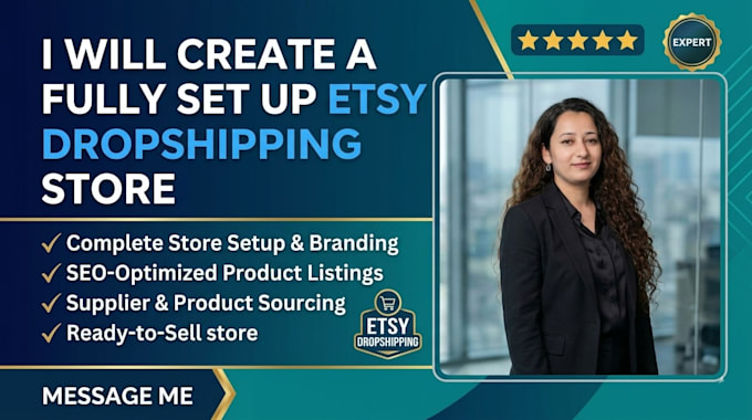 create a fully set up etsy dropshipping store