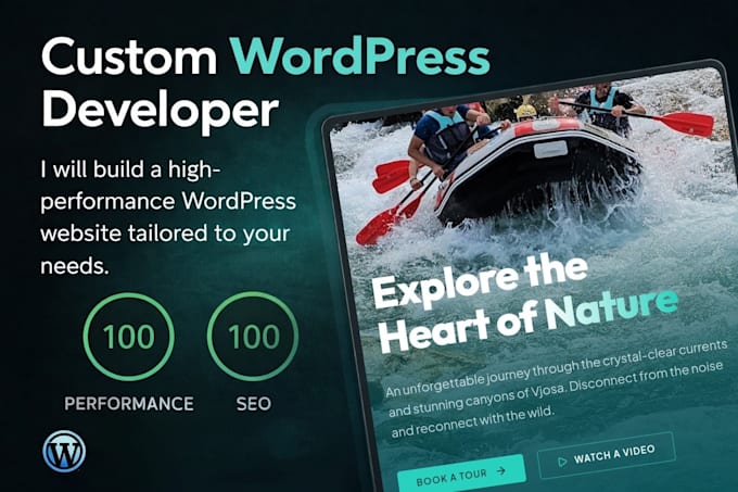 build a custom zero plugin wordpress website with high pagespeed