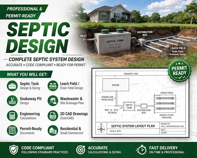 design septic system plans for residential and commercial projects