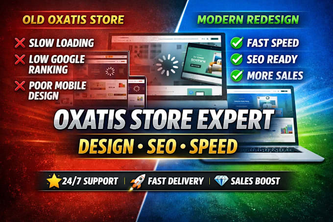 design oxatis store redesign SEO optimization speed boost