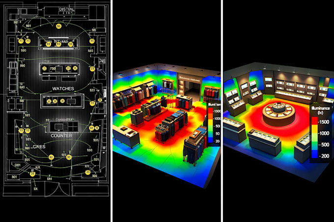 make you lighting design cad plan and dialux