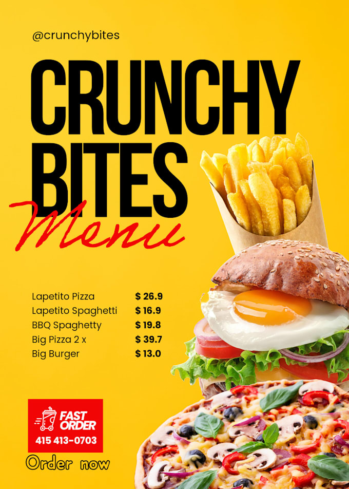 design a premium restaurant or cafe menu