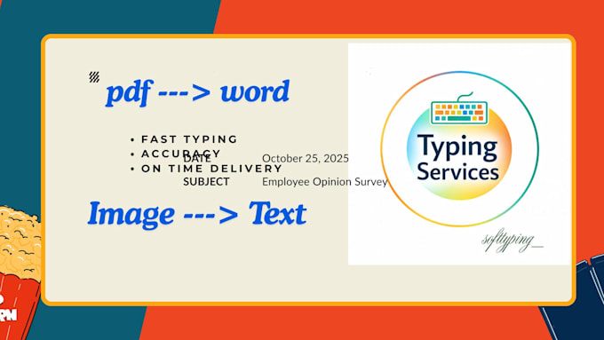 do fast and accurate copy typing, PDF to word, data entry