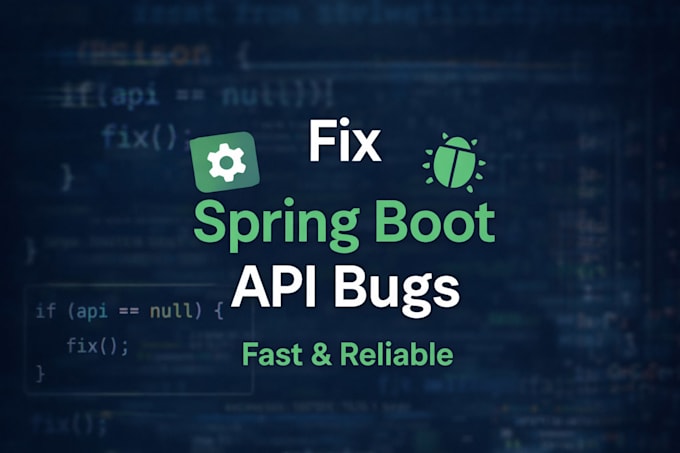 fix java spring boot API bugs and errors