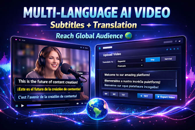develop saas multi language ai video subtitle generator website, ai auto caption
