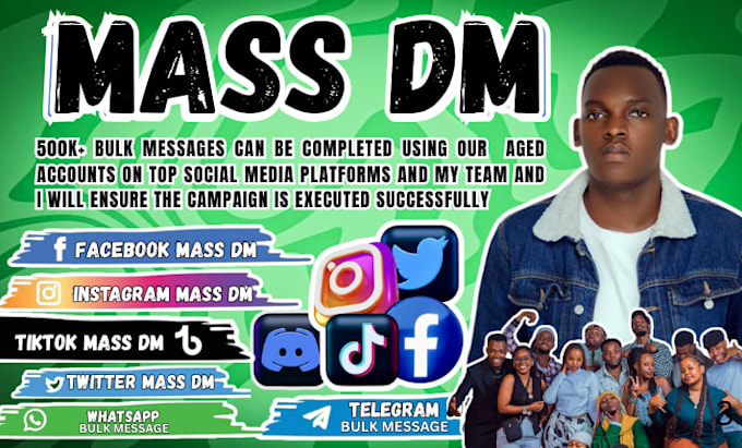 send whatsapp bulk message facebook mass direct message instagram mass dms
