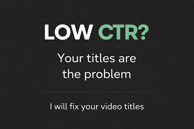 optimize youtube titles for higher CTR