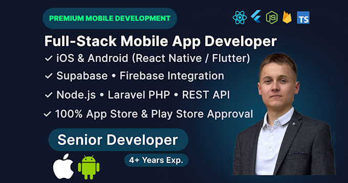 develop a custom mobile app for ios and android with backend