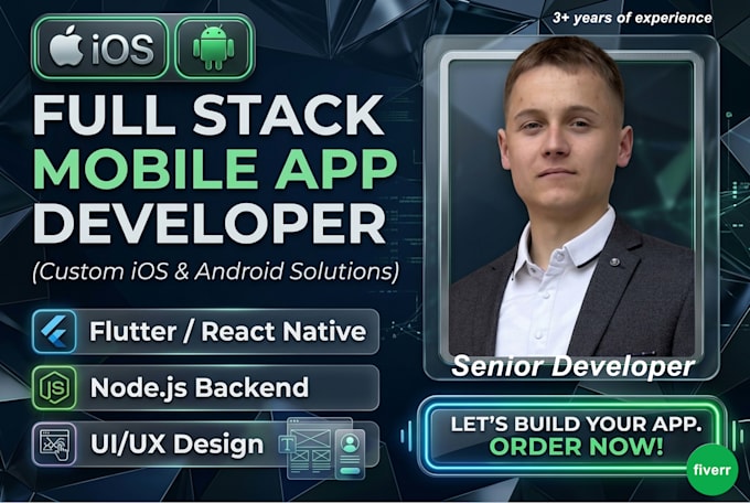 develop a custom mobile app for ios and android with backend