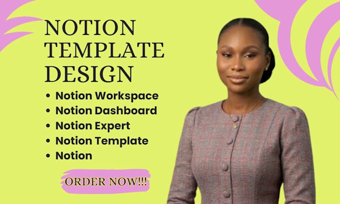 design notion template, dashboard and workspace as a notion expert