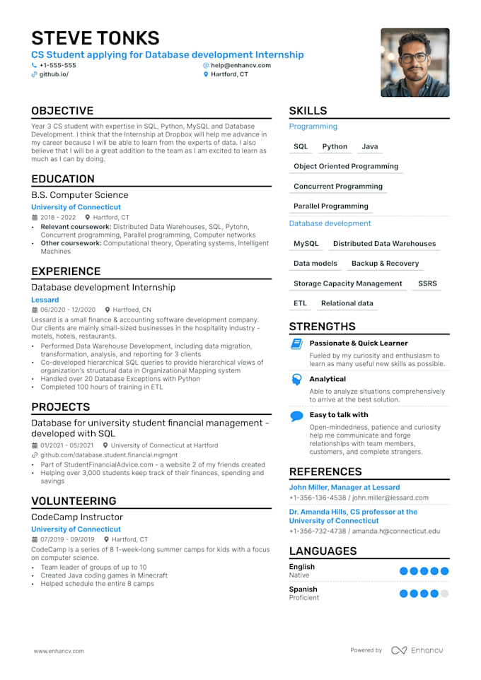 design a professsional CV