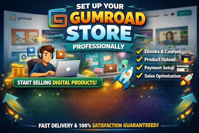 Set up your gumroad digital product store professionally by Emmydey ...