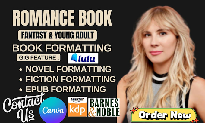 do romance novel interior formatting, print formatting , epub KDP ready