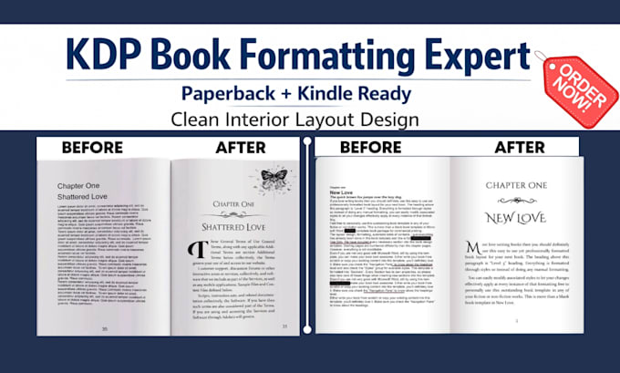 Book formatting, kindle ebook formatting, kdp paperback and layout ...
