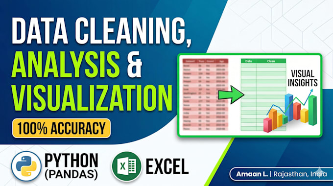 clean, analyze and visualize your data professionally using python and excel
