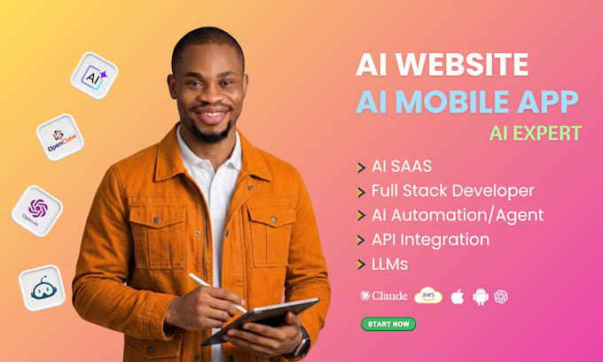 develop ai website, ai mobile app, ai agent, open claw