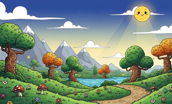 design stunning 2d game background and custom game assets