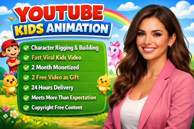Create animation for kids learning videos and nursery rhymes by Ayat_yt ...