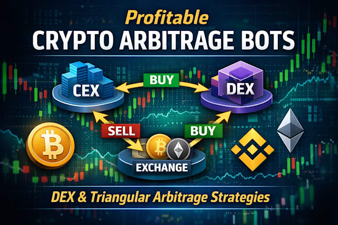 build crypto arbitrage bots, dex arbitrage trading, triangular arbitrage bots