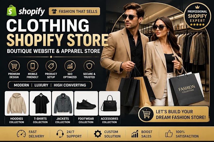 create a luxury shopify clothing store fashion boutique store apparel website