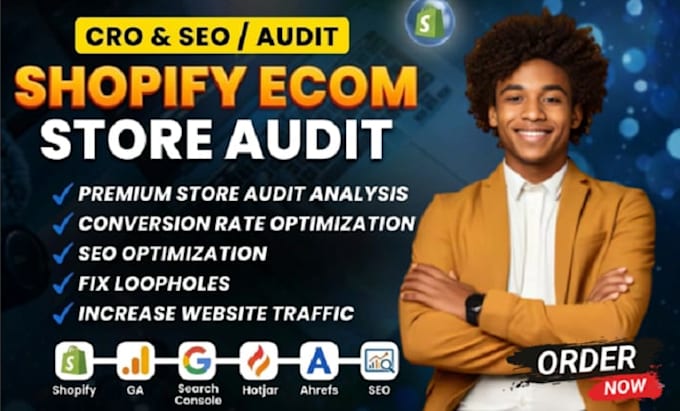 do shopify, ecom web store audit to increase conversion rate with SEO audit