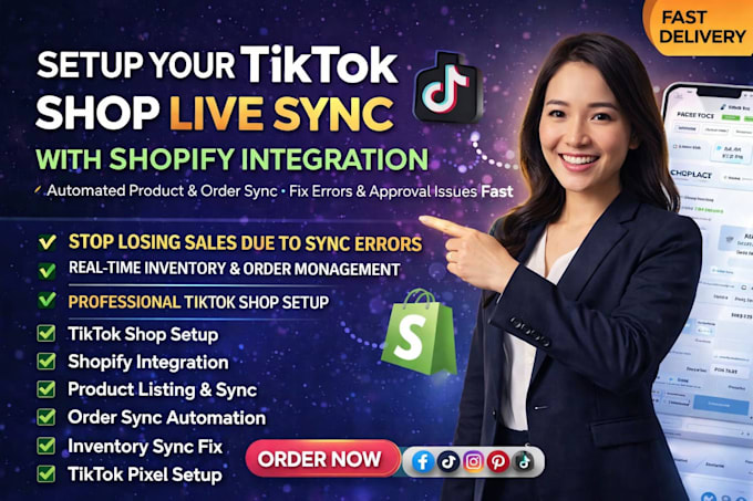 setup tiktok shop live sync with shopify product integration