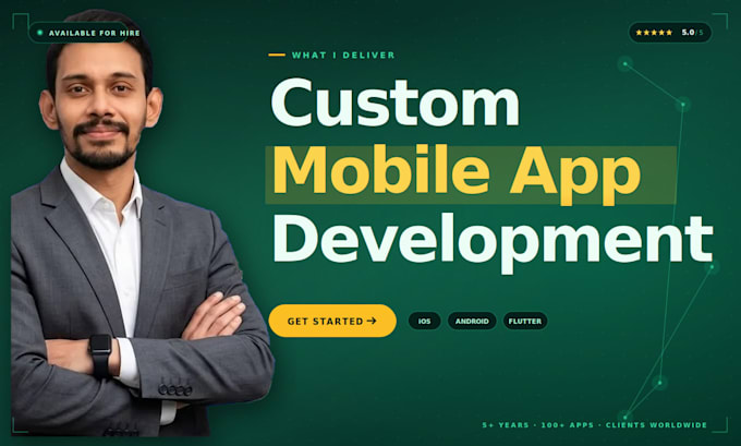 ios and android app using flutter, custom app creation by software developer