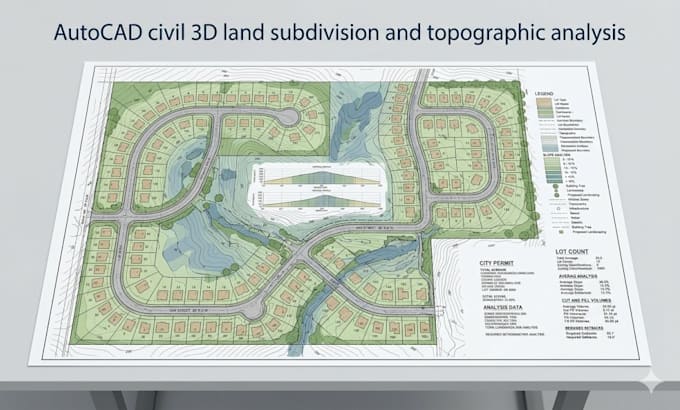 Realizar subdivisión de terrenos y análisis topográfico con autocad ...