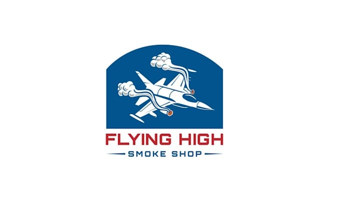 design propeller airplane showing fly high logo