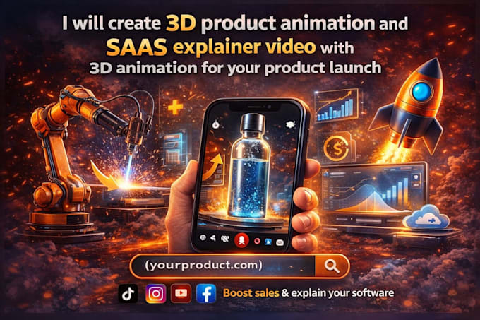 do 3d product animation and saas explainer video 3d animation for product launch