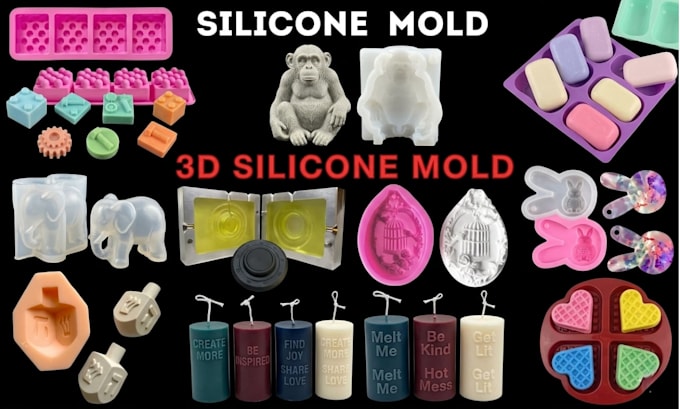 make silicone plastic mold fishing lure for casting baking resin and 3d printing