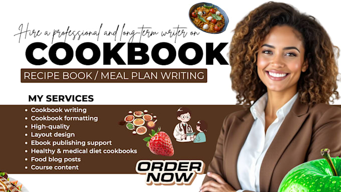 write recipe book, meal plan, diet plan, and format cookbook for amazon KDP