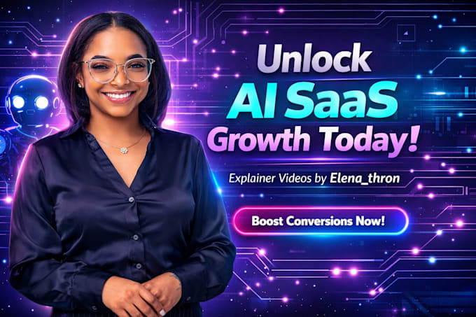 create saas explainer and 2d animated demo video