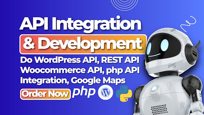 do wordpress api, rest api, woocommerce api, php api integration, google maps