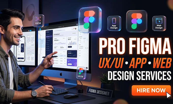do ux ui design for web and mobile app with figma and framer
