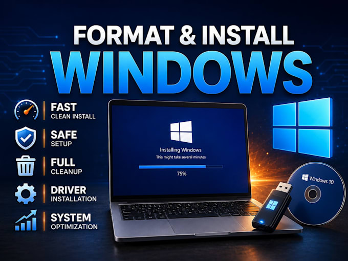 format your PC and install windows 10 or windows 11