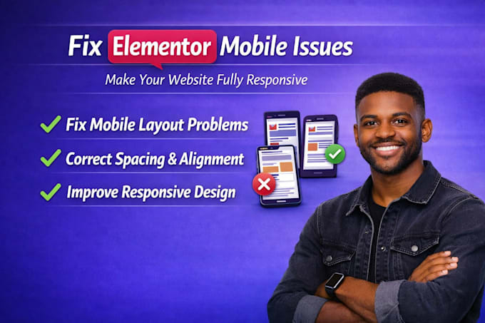 fix elementor mobile layout issues and responsive design problems on wordpress