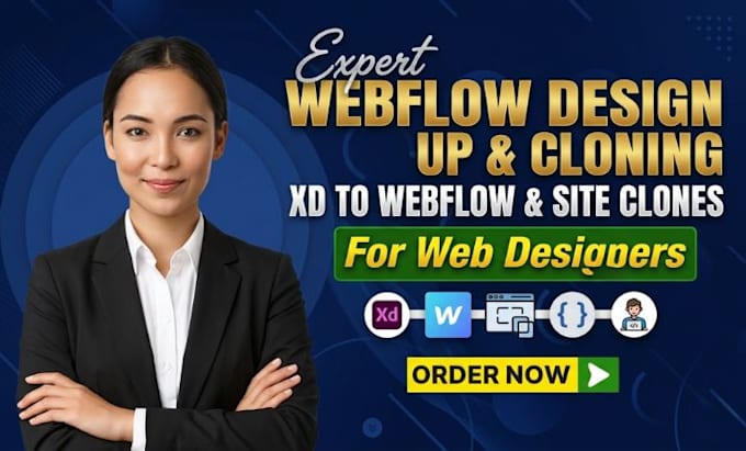 design clone website or webflow design xd to webflow and web designer