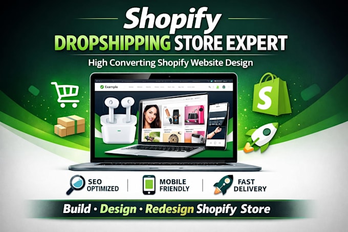 design shopify dropshipping store website ecwid wix dropshipping store design